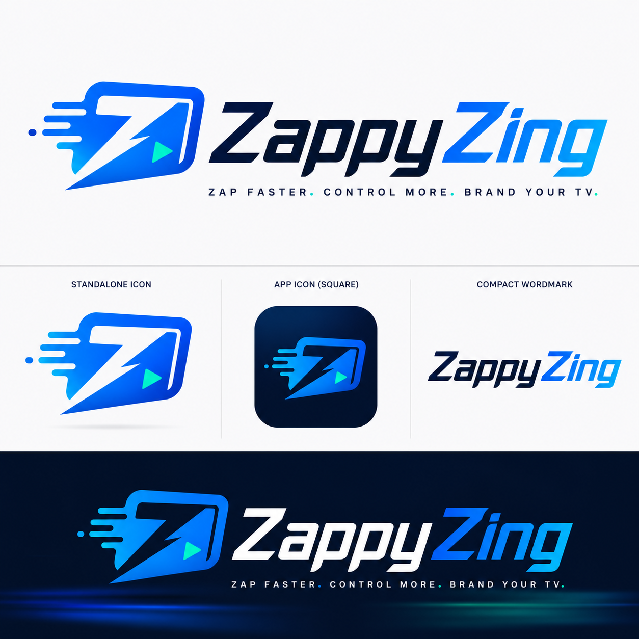 ZappyZing branded screen preview